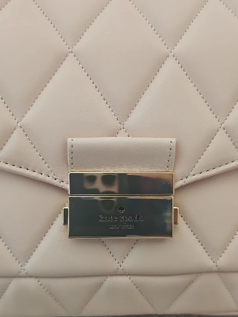 kate spade Quilted Light Pink Chain-Shoulder Crossbody
